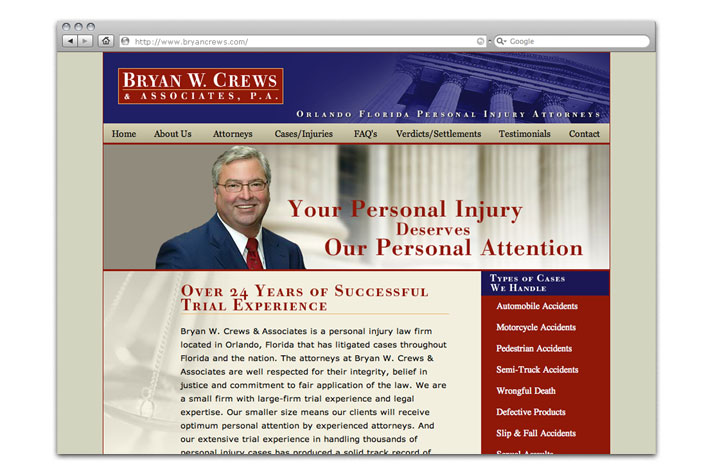 Web Site Design for Brian Crews P. A.