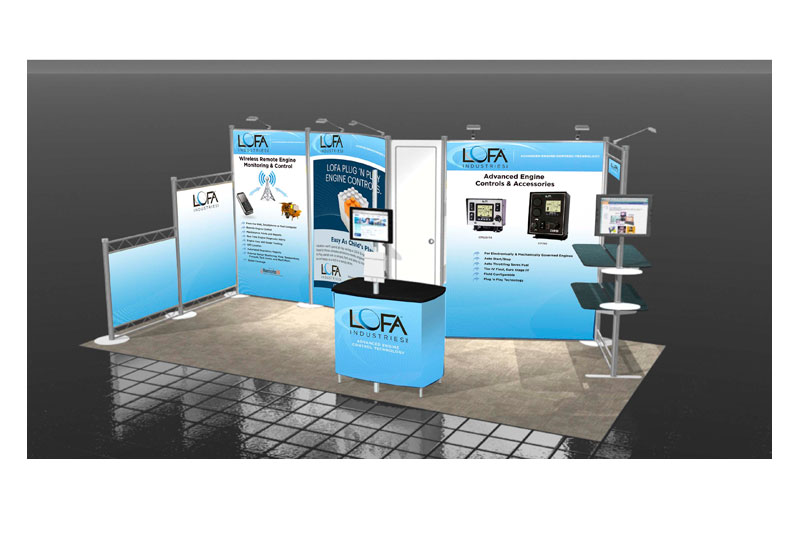LOFA Trade Show Exhibit for LOFA Advanced Engine Controls