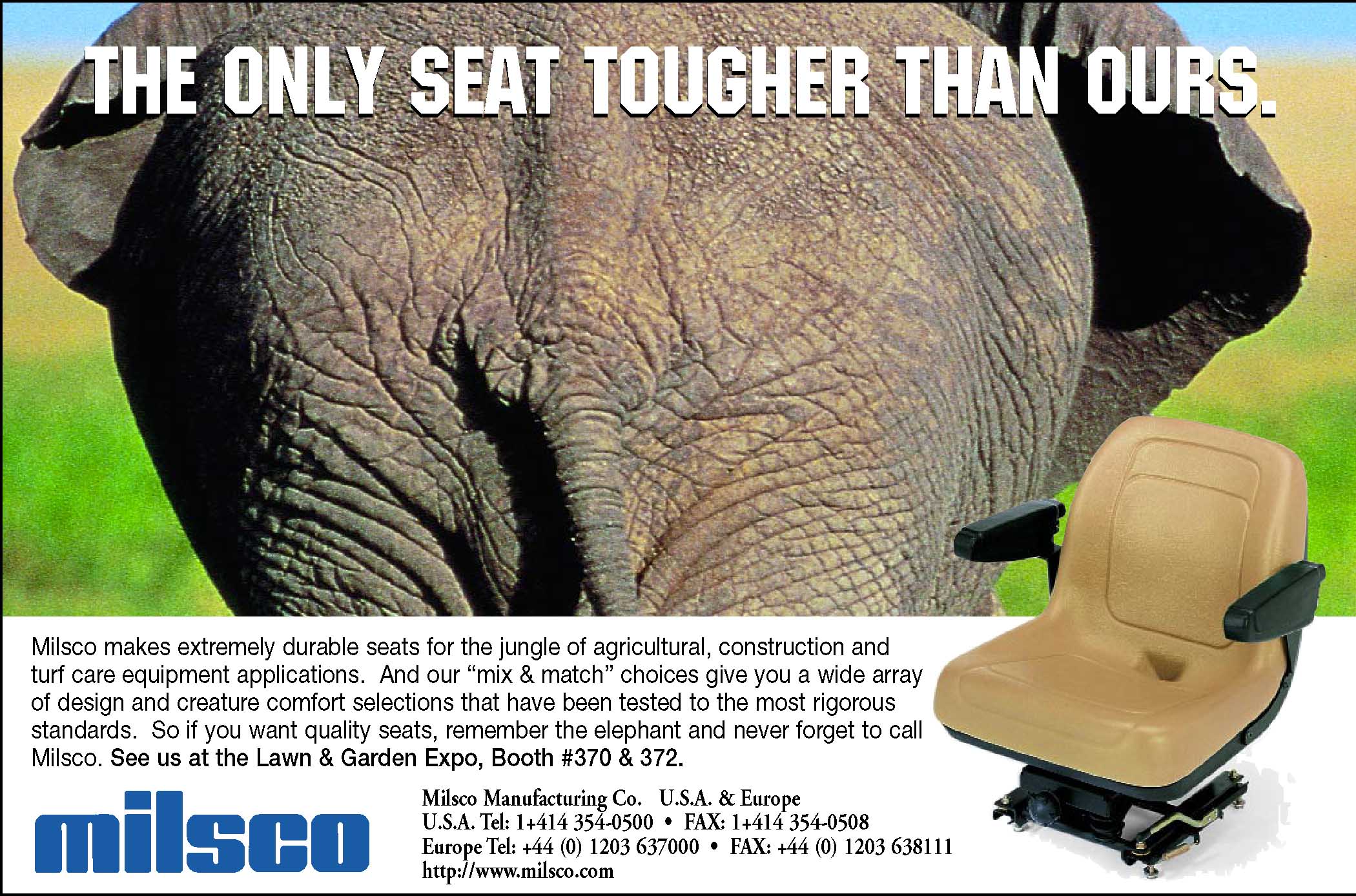 Only One Tougher Seat Ad for Milsco Seats