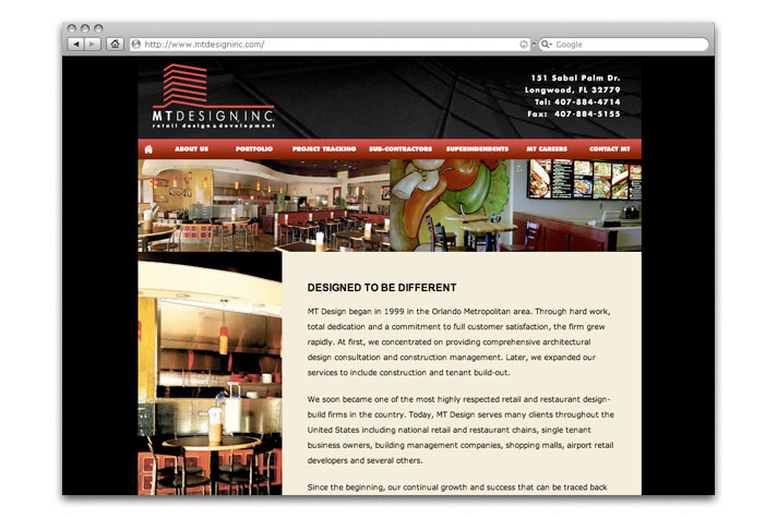 Web Site Design for Architectural Firm, Orlando